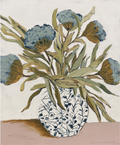 Azure Flora in Bloom — Botanical Fine Art Print · Verilucent House