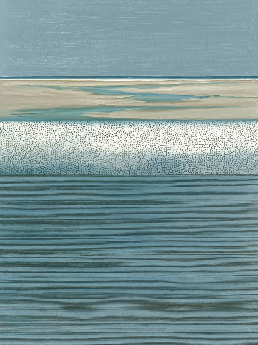 Coastal Drift III – luminous coastal seascape fine art print by Paula Freeman, 36x48 inch canvas