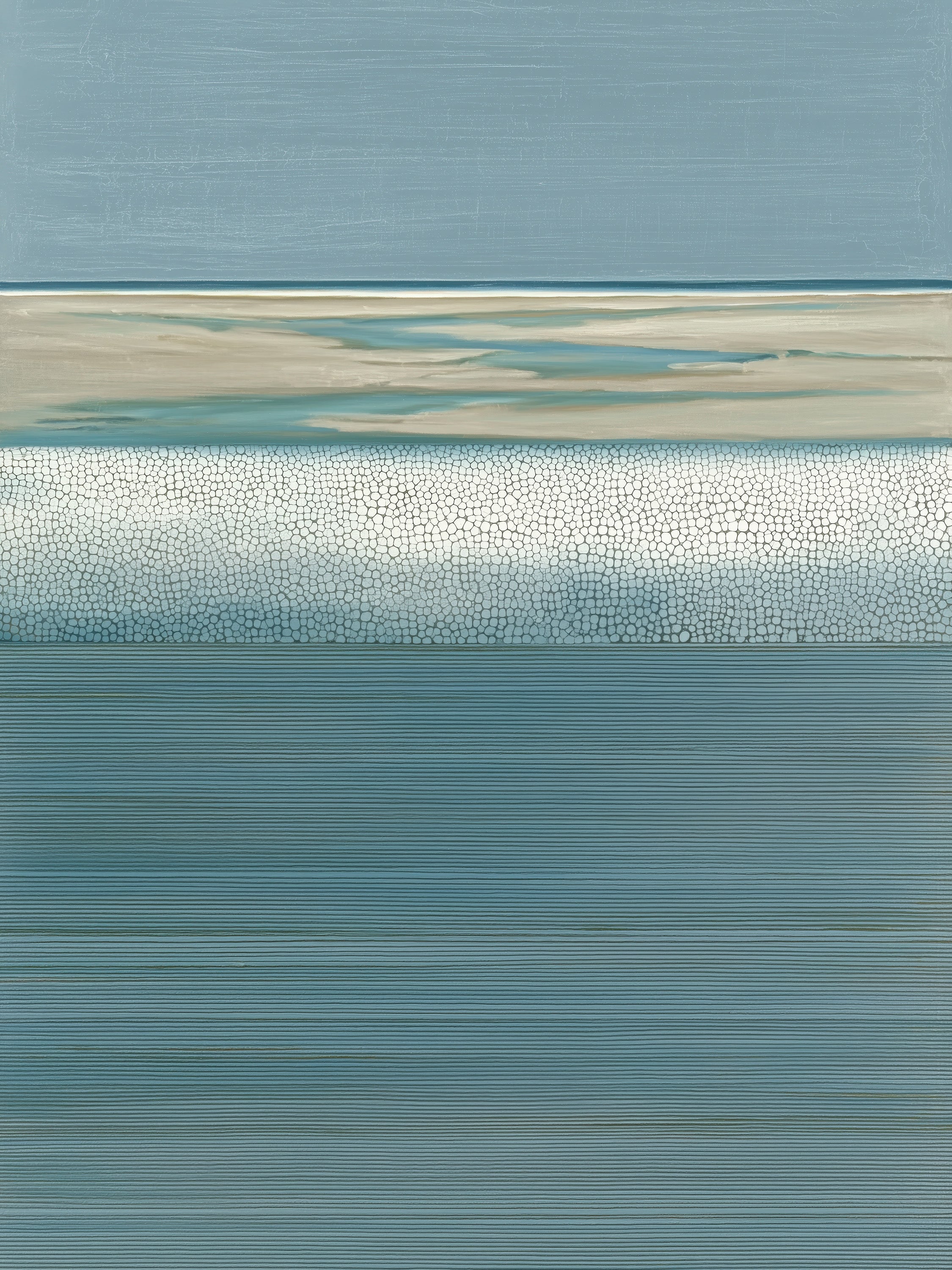 Coastal Drift III – luminous coastal seascape fine art print by Paula Freeman, 36x48 inch canvas