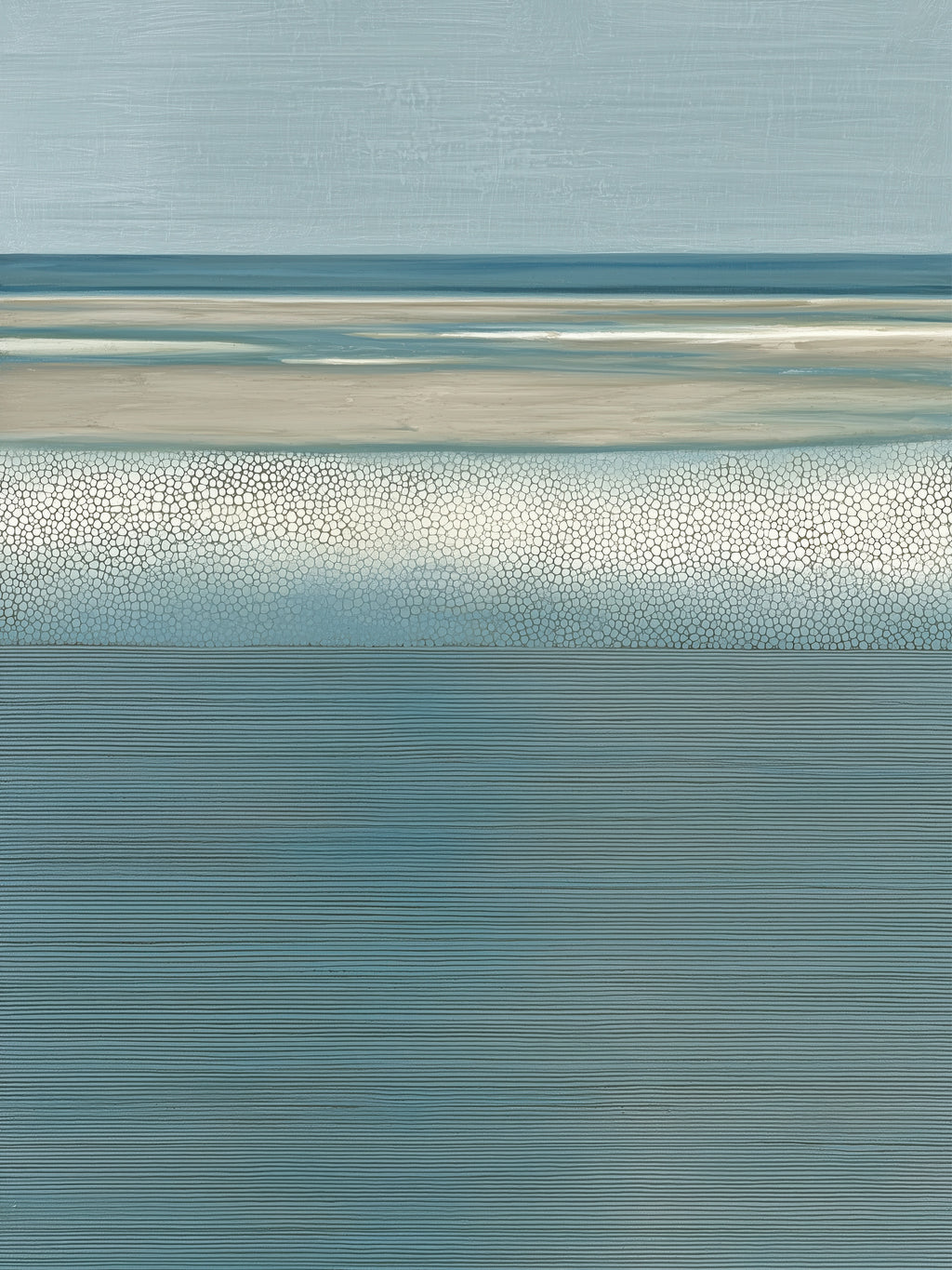 Coastal Drift II – moody coastal seascape fine art print by Paula Freeman, 36x48 inch canvas