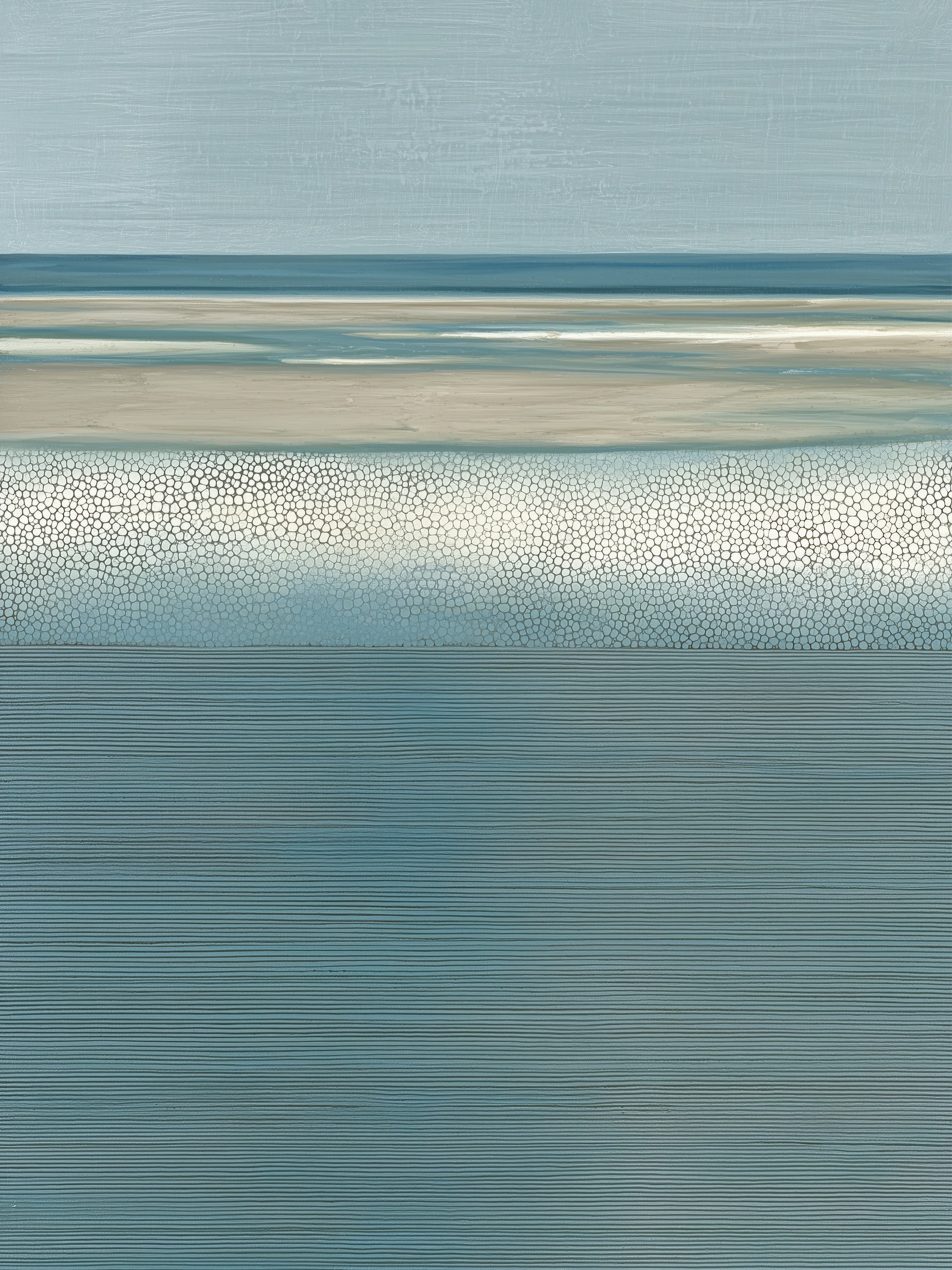 Coastal Drift II – moody coastal seascape fine art print by Paula Freeman, 36x48 inch canvas
