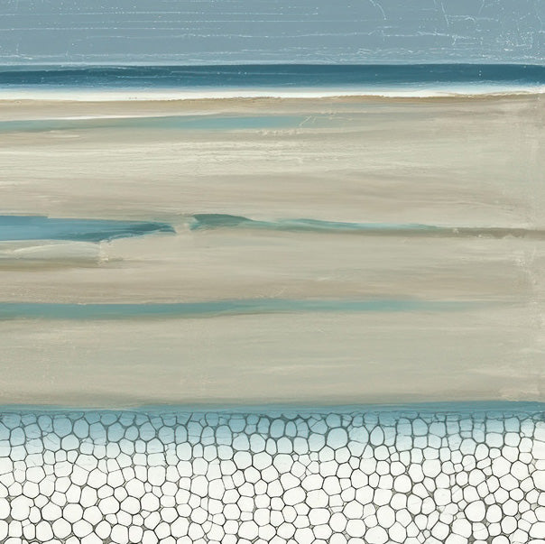Coastal Drift III detail – close-up of soft coastal layers and sea light brushwork