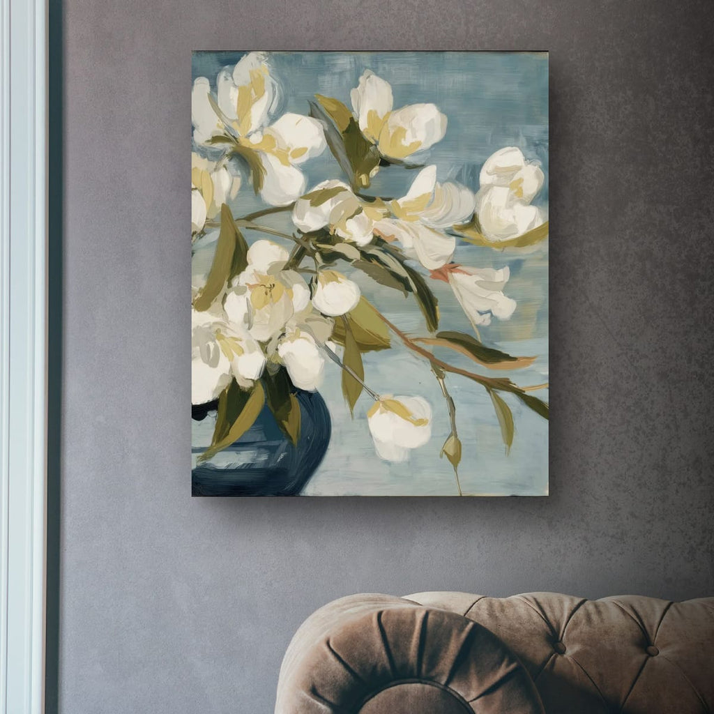 Salt Washed Bloom II gallery image – botanical fine art print in a curated interior