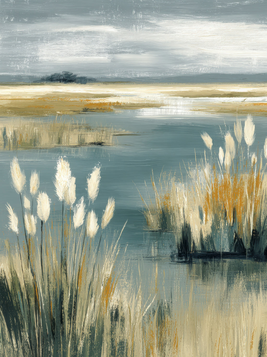 Drift & Tide II – serene coastal landscape fine art print by Paula Freeman, 36x48 inch canvas