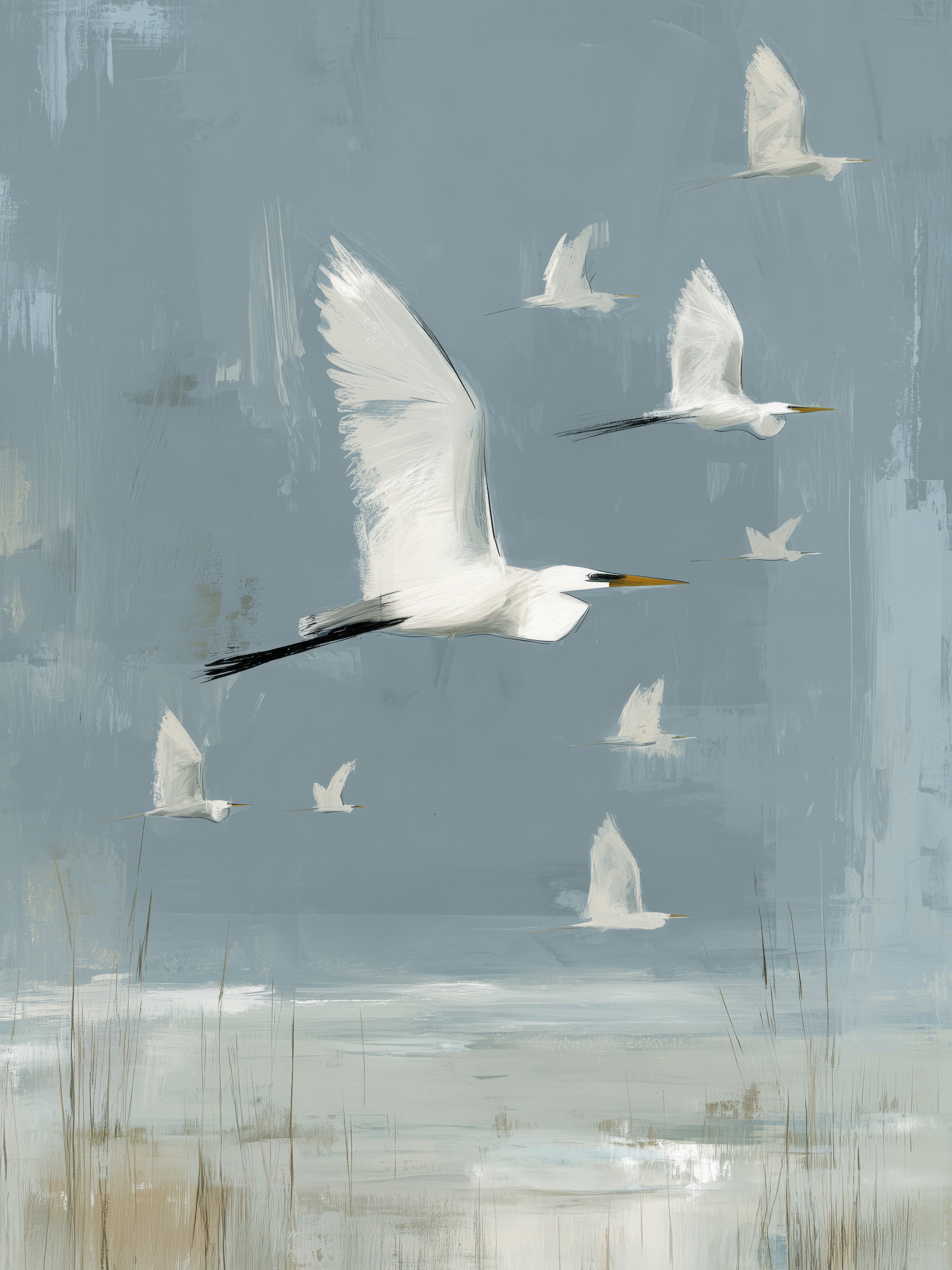 Estuary Light IV – sweeping estuary landscape fine art print by Paula Freeman, 36x48 inch canvas