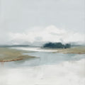Grey Sky II – atmospheric coastal square fine art print by Paula Freeman, 40x40 inch canvas