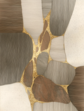Layered Ground II – expressive abstract fine art print by Paula Freeman, earthy neutral tones
