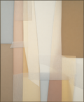 Structured Layers I – refined abstract fine art print by Paula Freeman, earthy geometric linen forms