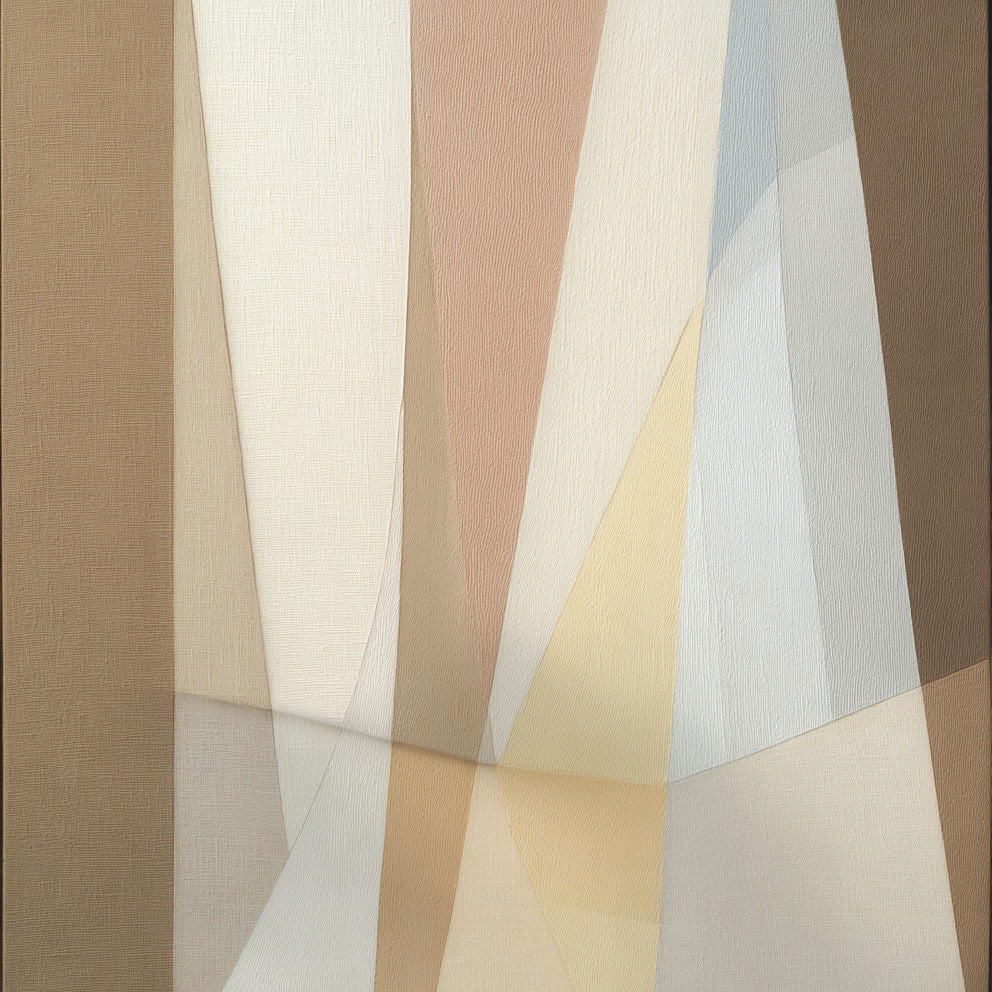 Textured fabric swatch with a gradient of brown, beige, and white colors.