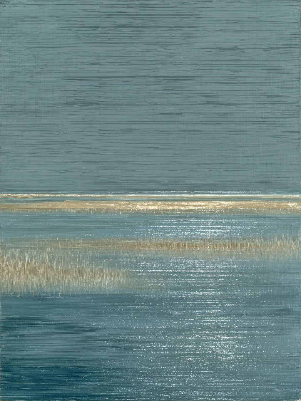 Marsh Drift II – evocative marsh landscape fine art print by Paula Freeman, 36x48 inch canvas
