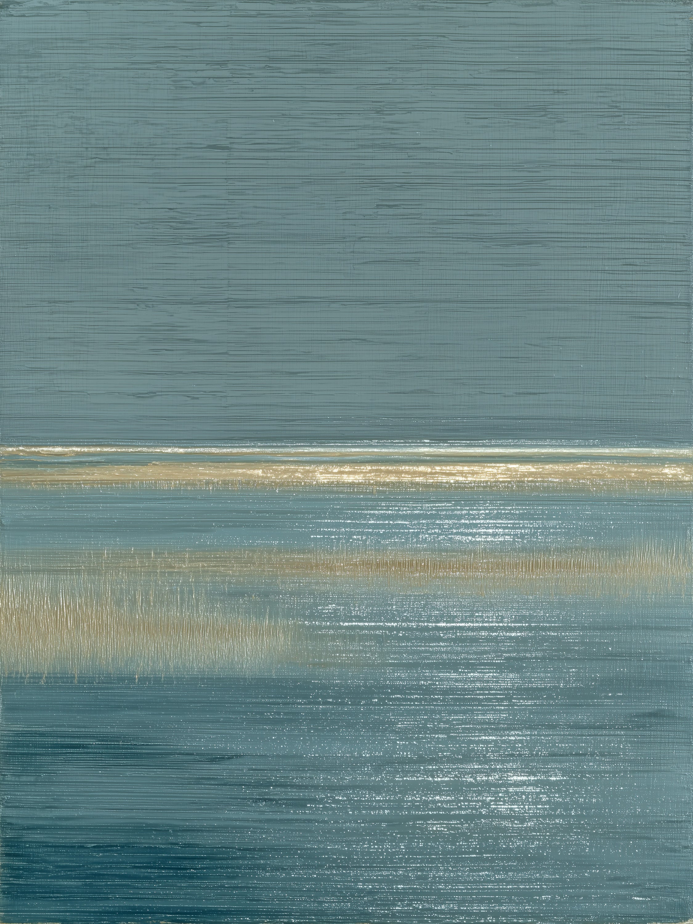Marsh Drift II – evocative marsh landscape fine art print by Paula Freeman, 36x48 inch canvas