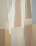 Structured Layers II – bold abstract fine art print by Paula Freeman, geometric linen patterns in warm tones