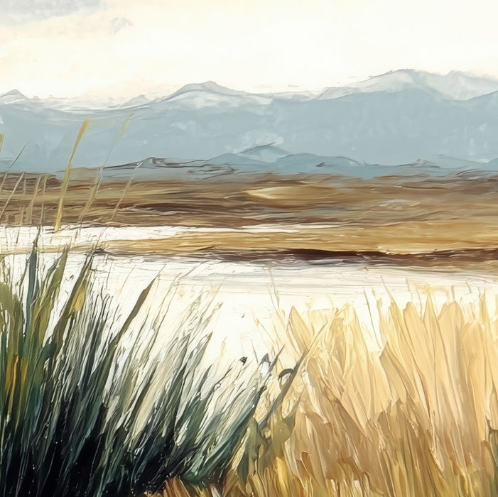 Tidewater Path II detail – close-up of salt marsh trail and soft coastal light brushwork