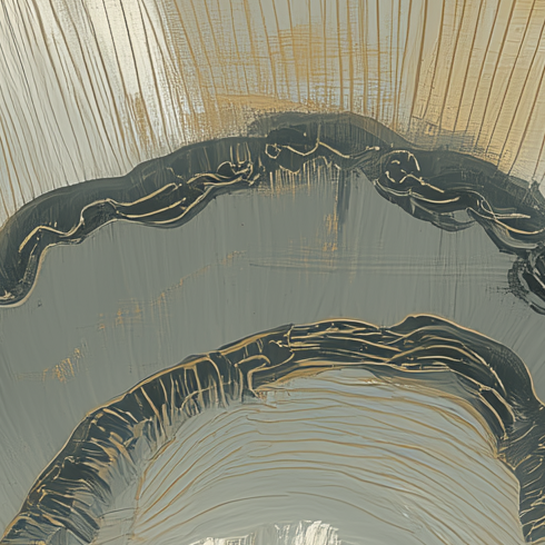 Abstract art with wavy lines and color gradient