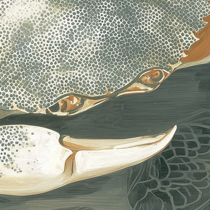 Close-up of a fish's face with detailed scales and eyes.