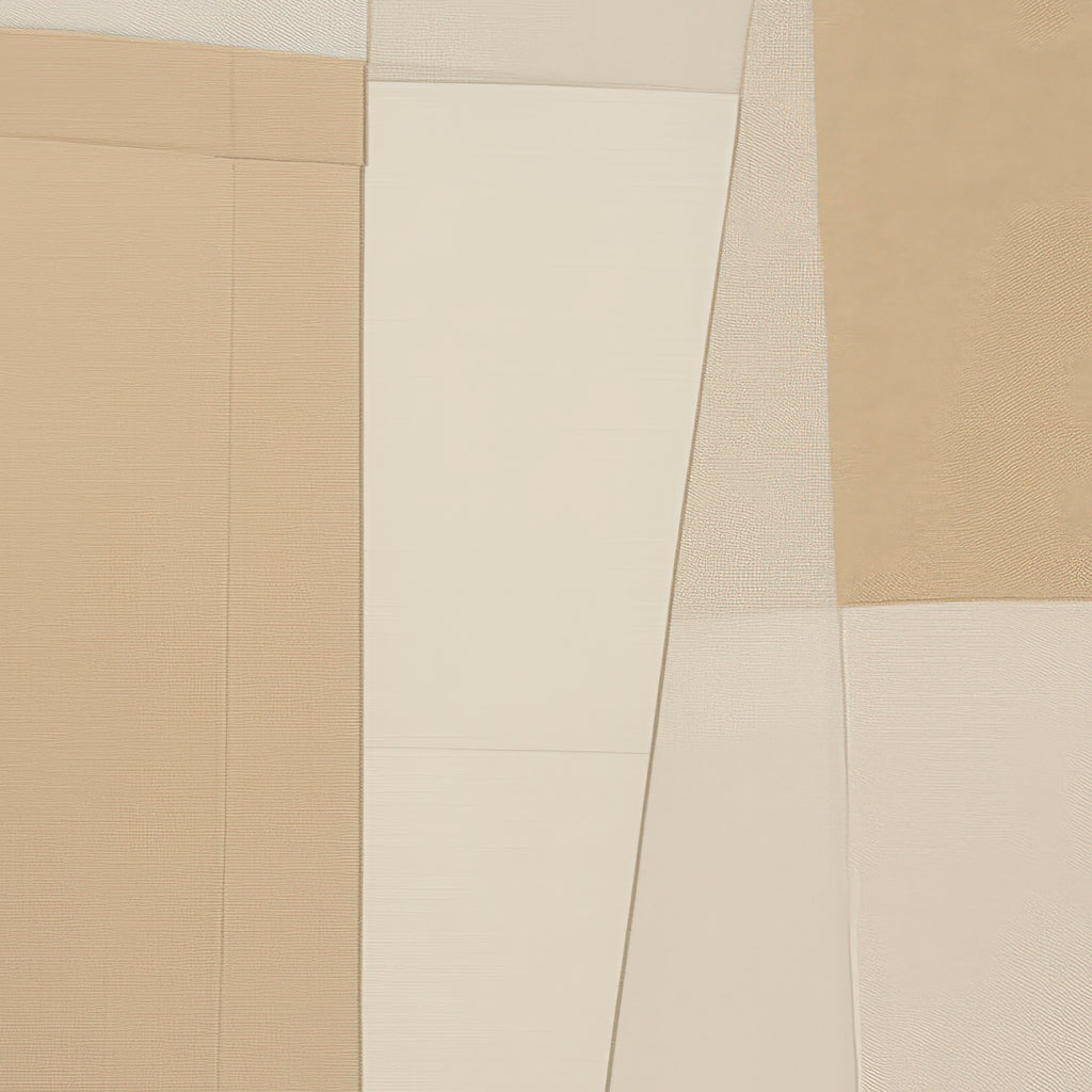 Patterned fabric with beige and brown squares