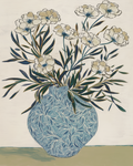 White Petals in Blue Stone — Botanical Fine Art Print · Verilucent House